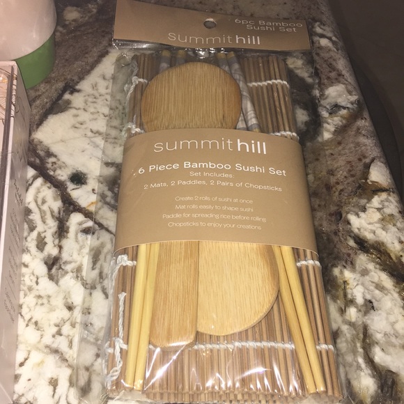 Summit Hill 6 Piece Bamboo Sushi Set- new - Picture 4 of 9